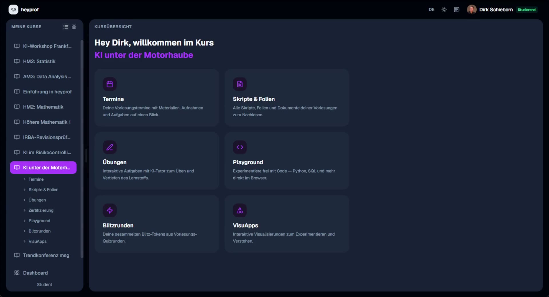 Vorlesung mit VisuApps
