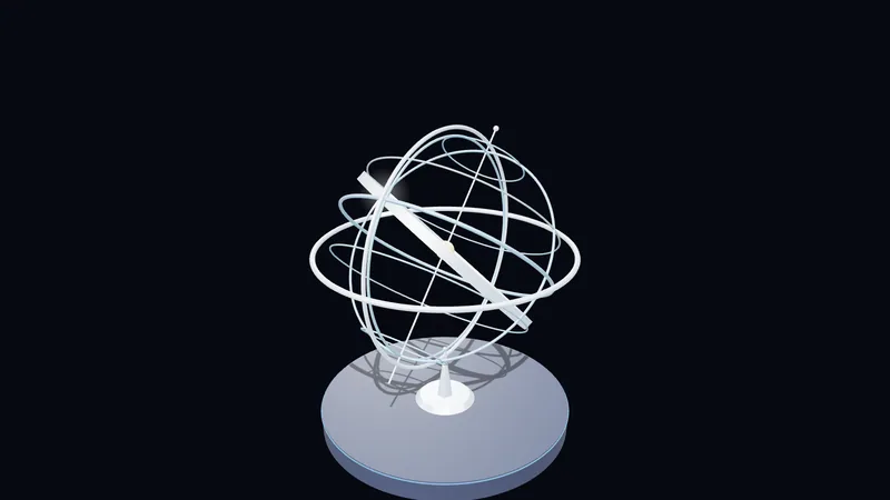 Armillarsphäre — Himmel aus Ringen (3D)