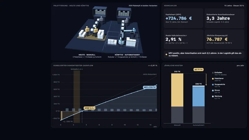 Evaluating automation: LCCA, NPV, payback