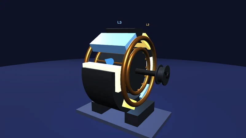 Drehstrom-Asynchronmotor 3D