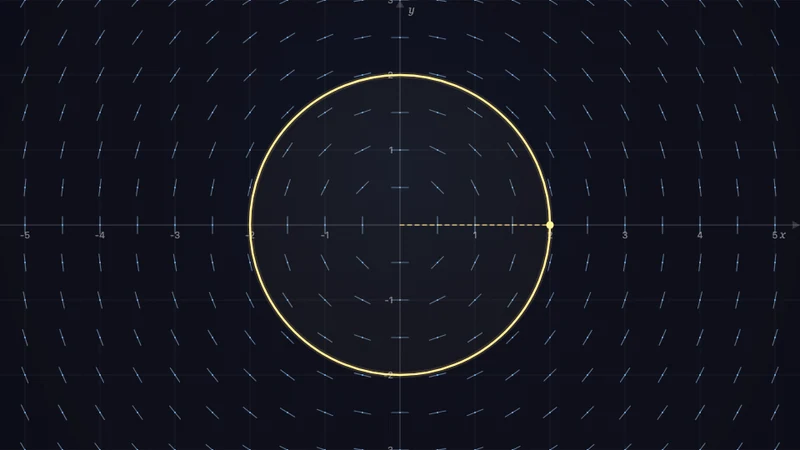 Richtungsfeld y'(x) = -x/y