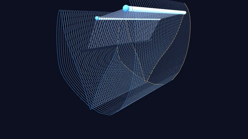 Doppelpendel — Schmetterlingseffekt (3D)