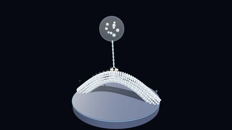 Kinesin auf dem Mikrotubulus (3D)