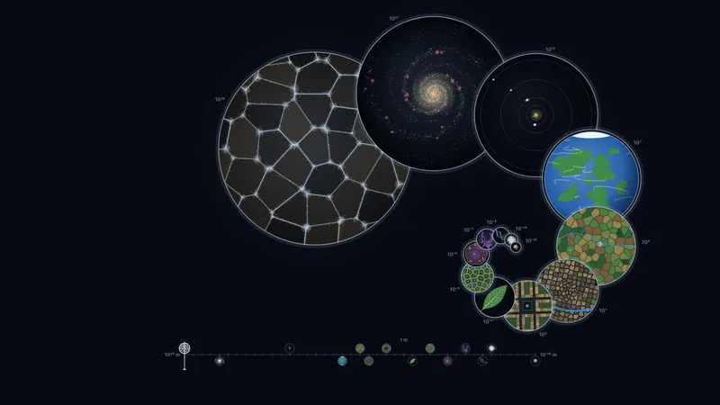 Kosmos-Zoom — Mikro- und Makrokosmos