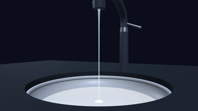 Der eingefrorene Wasserstrahl (3D)