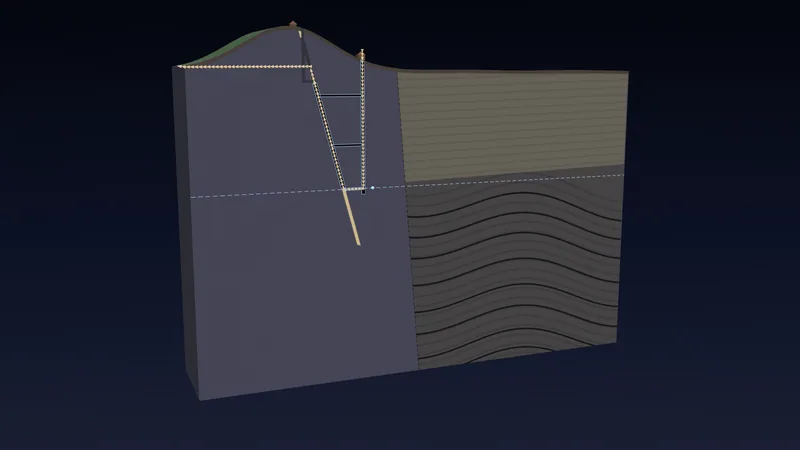 Mine through time (3D)
