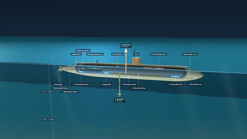 U 1: diving and hovering (3D)