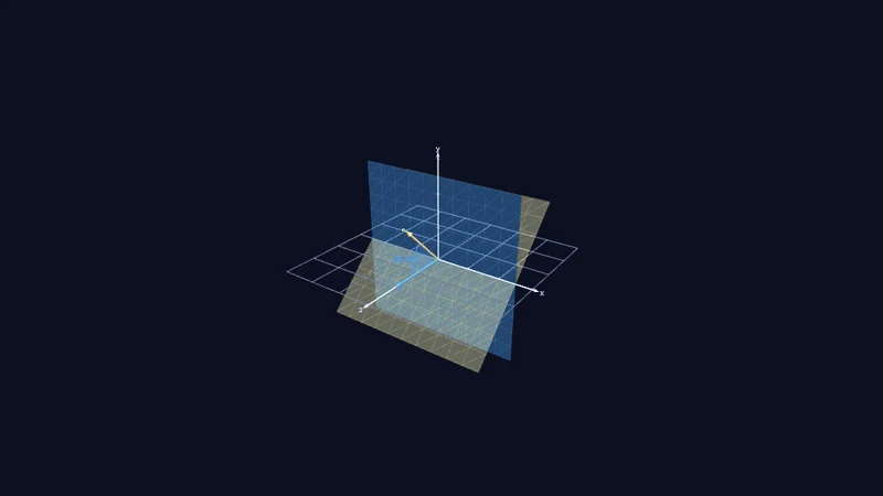 Angles between lines and planes in 3D